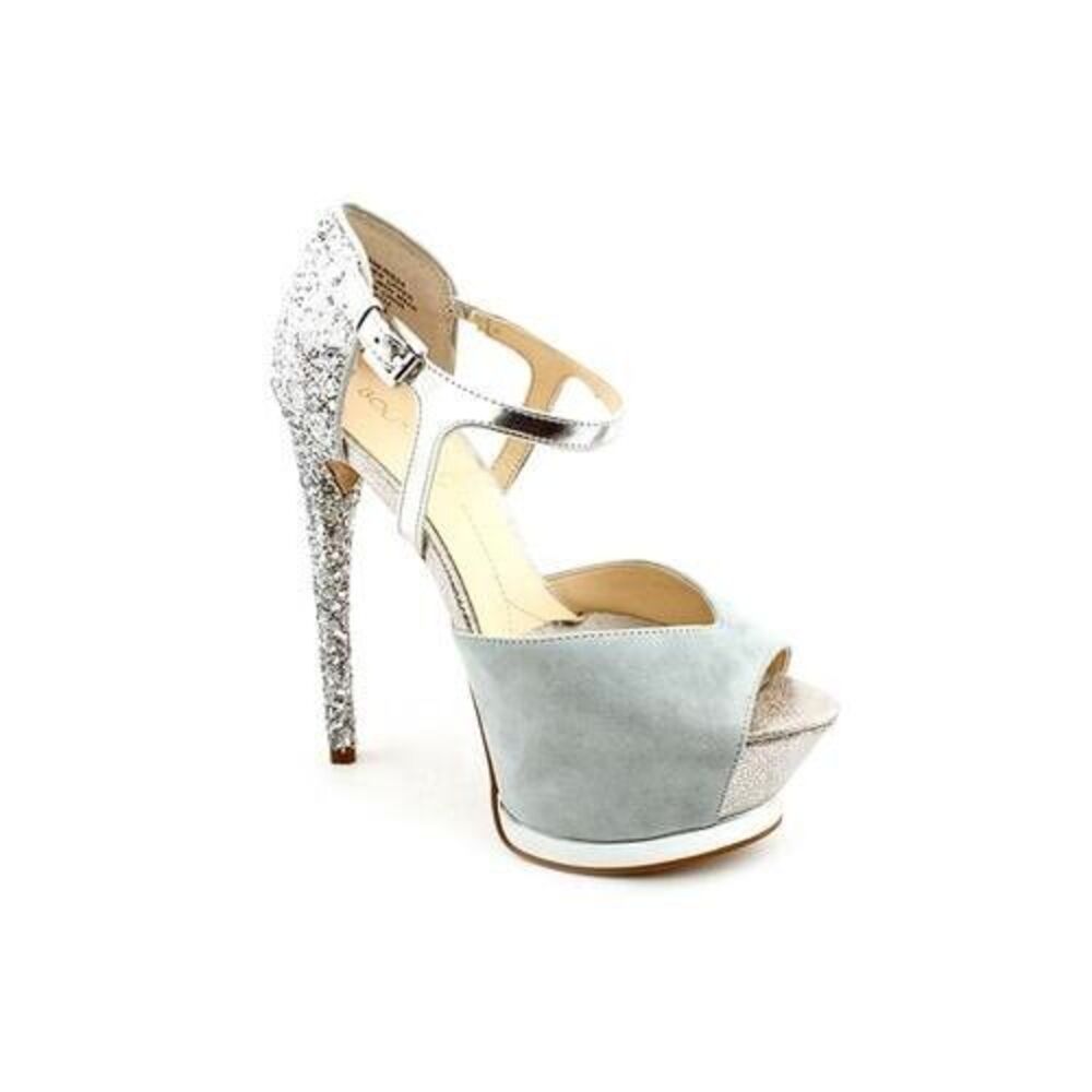 Nwob Boutique 9 Nerissa Glitter Suede Platform Peep Toe